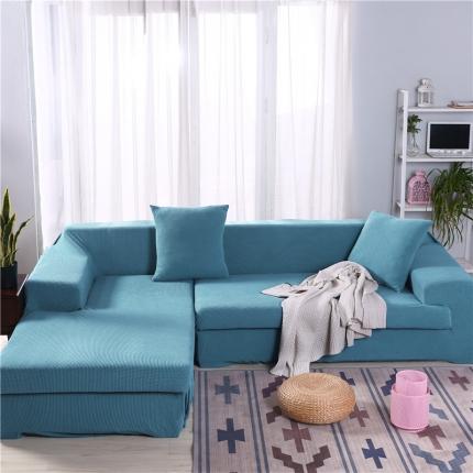 布卢姆沙发套 2020新款万能沙发套-金立绒 西湖蓝