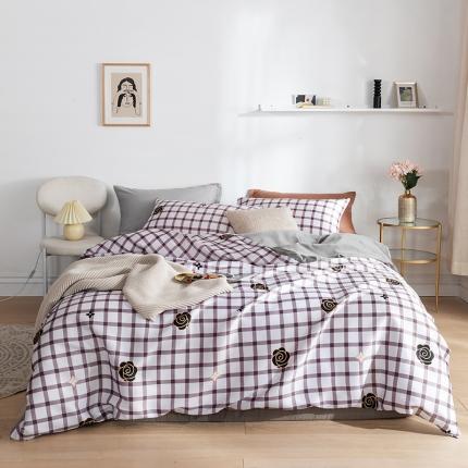 91家纺网 家纺一手货源 找家纺 （总）琪格格 2020新款水洗真丝印花四件套