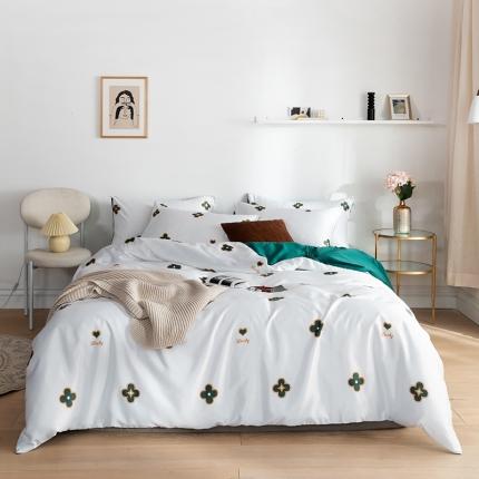 91家纺网 家纺一手货源 找家纺 （总）琪格格 2020新款水洗真丝印花四件套