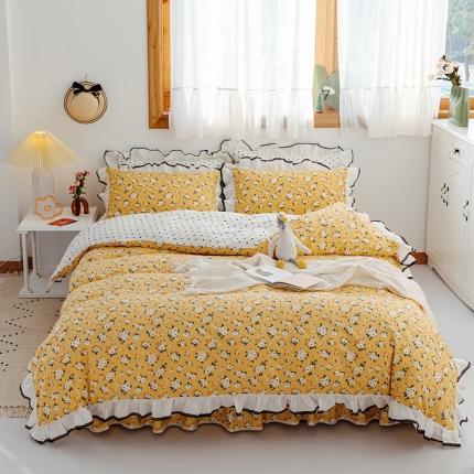 91家纺网 家纺一手货源 找家纺 （总）婳庭家居 2021韩版全棉床裙四件套