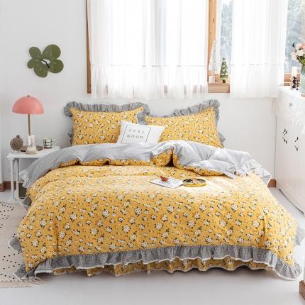 91家纺网 家纺一手货源 找家纺 （总）婳庭家居 2021韩版全棉床裙四件套