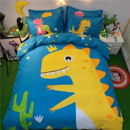 91家纺网 家纺一手货源 找家纺 孩子王家纺 2023新款全棉卡通13070四件套 探险家