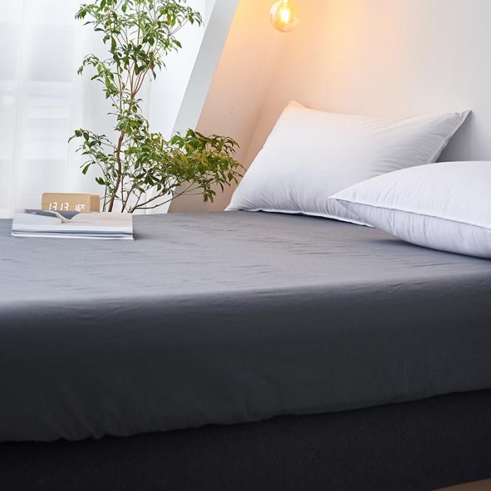 91家纺网 家纺一手货源 找家纺 简约纯色全棉水洗棉床笠单件1.5纯棉床罩床垫保护套1.8