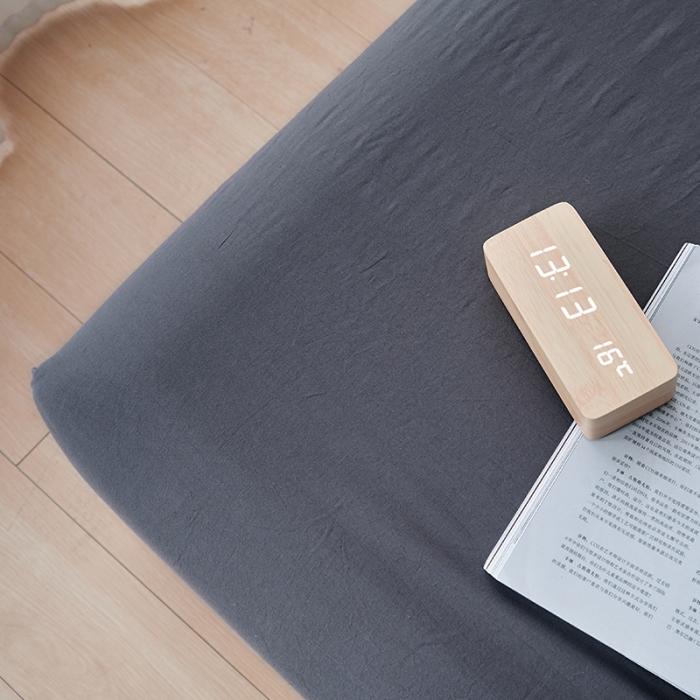 91家纺网 家纺一手货源 找家纺 简约纯色全棉水洗棉床笠单件1.5纯棉床罩床垫保护套1.8