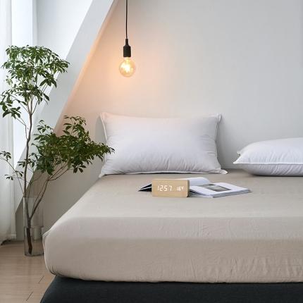 简约纯色全棉水洗棉床笠单件1.5*2纯棉床罩床垫保护套1.8