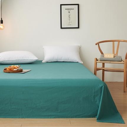 MR.PIG全棉水洗棉床单单件简约纯色纯棉学生宿舍单双人被单