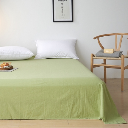 91家纺网 家纺一手货源 找家纺 MR.PIG全棉水洗棉床单单件简约纯色纯棉学生宿舍单双人被单