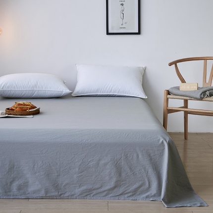 91家纺网 家纺一手货源 找家纺 MR.PIG全棉水洗棉床单单件简约纯色纯棉学生宿舍单双人被单