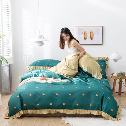 91家纺网 家纺一手货源 找家纺 （总）意尚风情 2020年韩版印花水洗天丝四件套