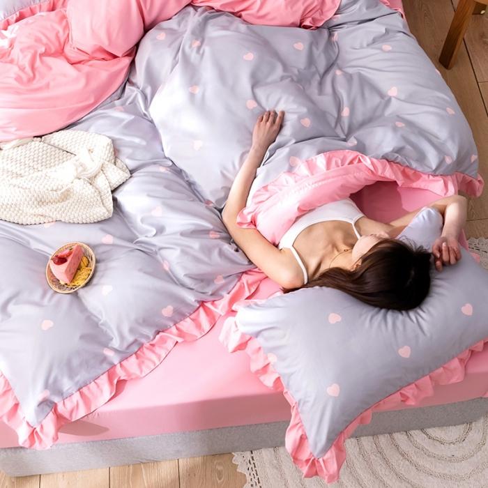 91家纺网 家纺一手货源 找家纺 （总）意尚风情 2020年韩版印花水洗天丝四件套