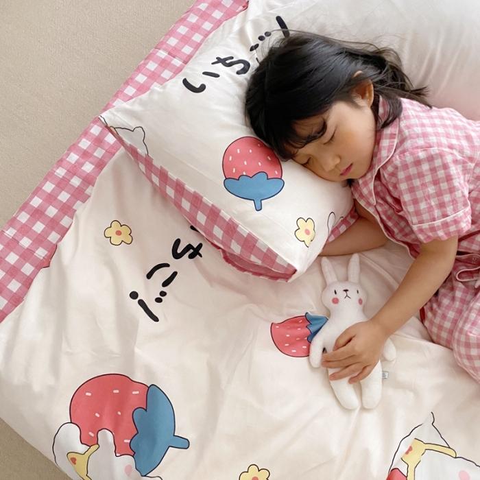 91家纺网 家纺一手货源 找家纺 星期八 2020新款13372全棉四件套 草莓兔