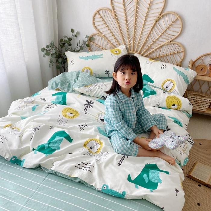 91家纺网 家纺一手货源 找家纺 星期八 2020新款13372全棉四件套 鳄鱼Lion