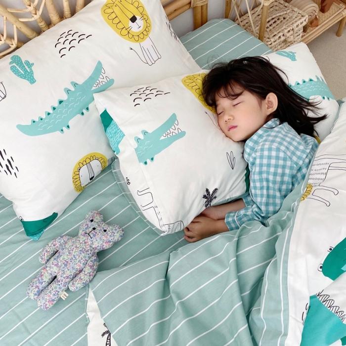 91家纺网 家纺一手货源 找家纺 星期八 2020新款13372全棉四件套 鳄鱼Lion