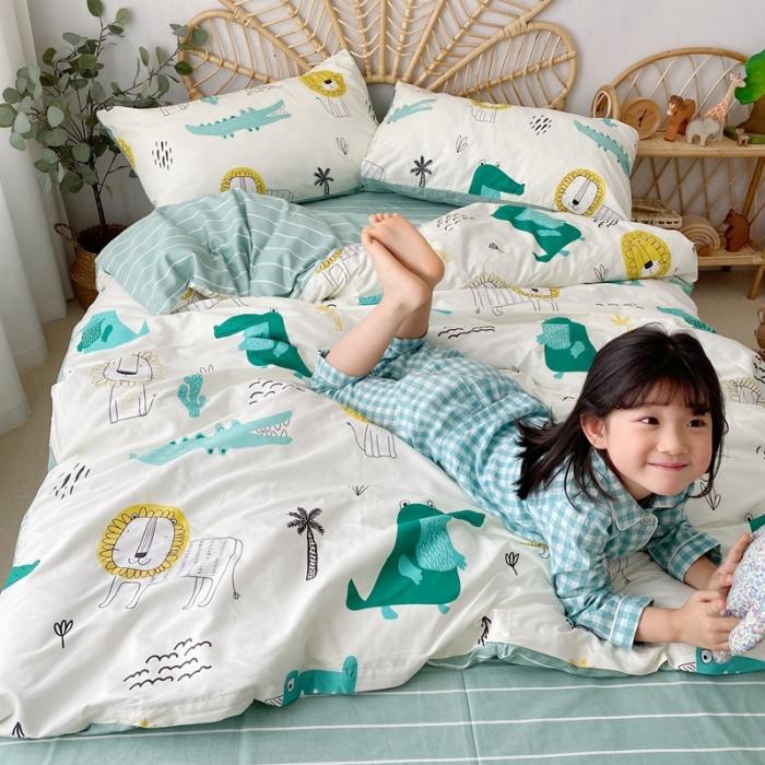 91家纺网 家纺一手货源 找家纺 星期八 2020新款13372全棉四件套 鳄鱼Lion