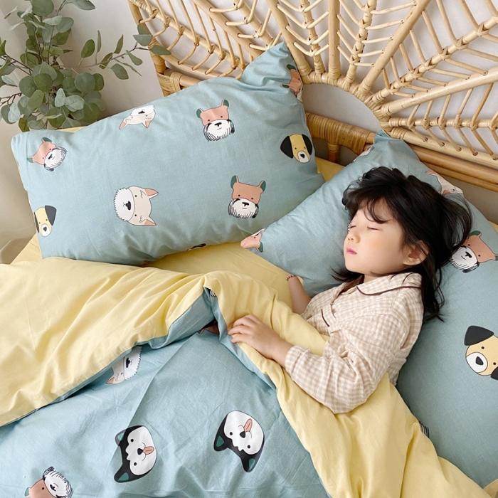 91家纺网 家纺一手货源 找家纺 星期八 2020新款13372全棉四件套 萌狗乐园