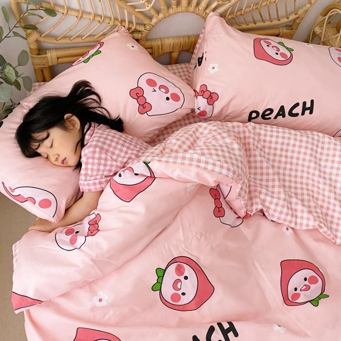 91家纺网 家纺一手货源 找家纺 星期八 2020新款13372全棉四件套 蜜桃屁屁