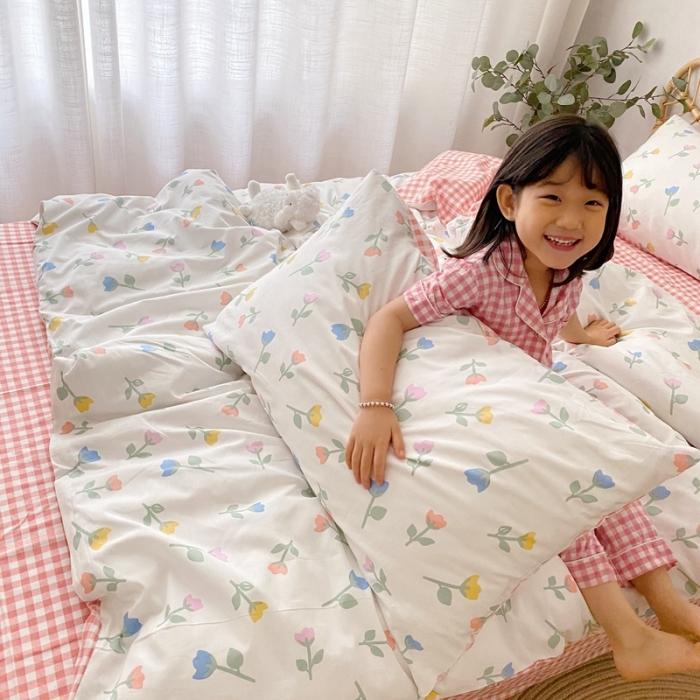 91家纺网 家纺一手货源 找家纺 星期八 2020新款13372全棉四件套 七彩小花