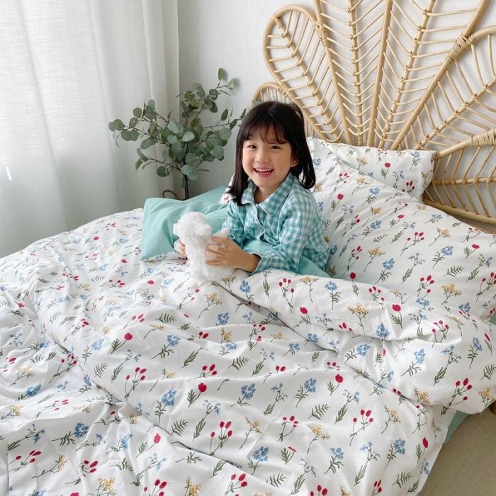 91家纺网 家纺一手货源 找家纺 星期八 2020新款13372全棉四件套 清新花语