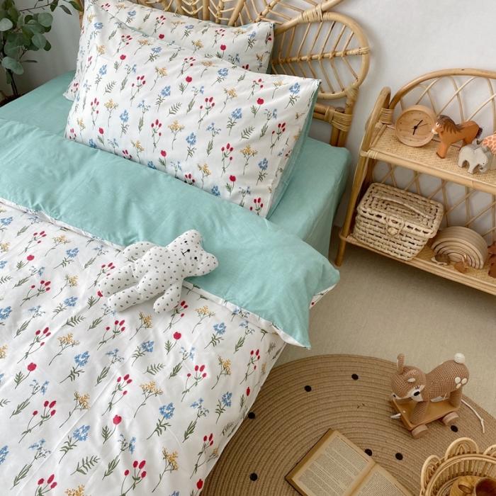 91家纺网 家纺一手货源 找家纺 星期八 2020新款13372全棉四件套 清新花语