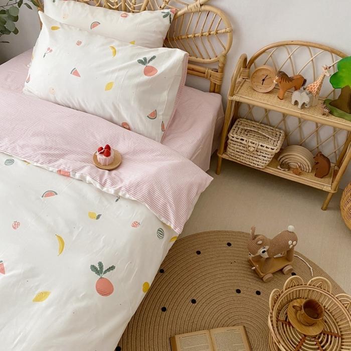 91家纺网 家纺一手货源 找家纺 星期八 2020新款13372全棉四件套 水果派