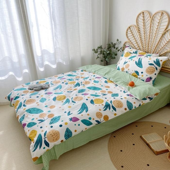 91家纺网 家纺一手货源 找家纺 星期八 2020新款13372全棉四件套 硕果累累