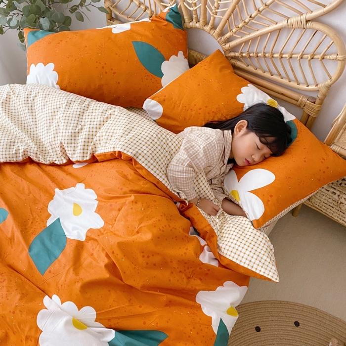 91家纺网 家纺一手货源 找家纺 星期八 2020新款13372全棉四件套 小雏菊