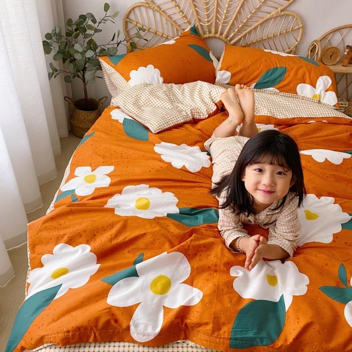 91家纺网 家纺一手货源 找家纺 星期八 2020新款13372全棉四件套 小雏菊