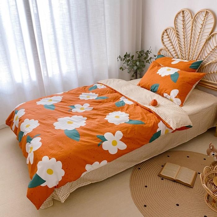 91家纺网 家纺一手货源 找家纺 星期八 2020新款13372全棉四件套 小雏菊