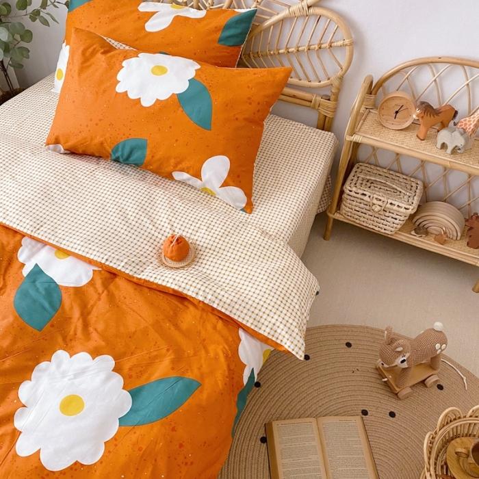 91家纺网 家纺一手货源 找家纺 星期八 2020新款13372全棉四件套 小雏菊