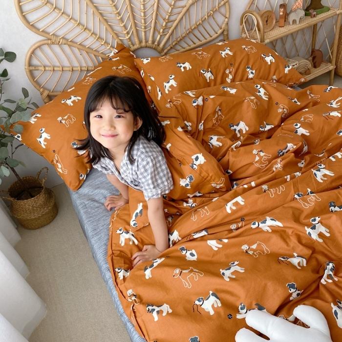 91家纺网 家纺一手货源 找家纺 星期八 2020新款13372全棉四件套 小狗贵宾