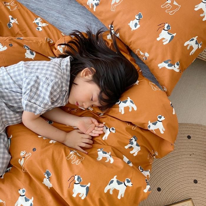 91家纺网 家纺一手货源 找家纺 星期八 2020新款13372全棉四件套 小狗贵宾