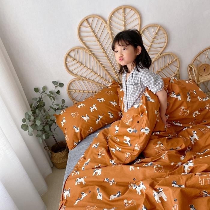 91家纺网 家纺一手货源 找家纺 星期八 2020新款13372全棉四件套 小狗贵宾