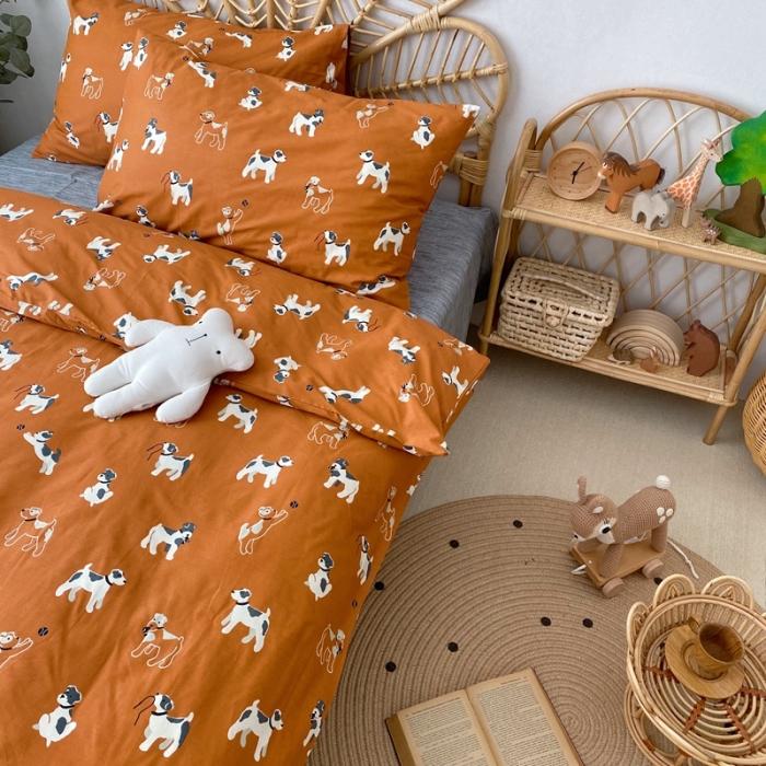 91家纺网 家纺一手货源 找家纺 星期八 2020新款13372全棉四件套 小狗贵宾