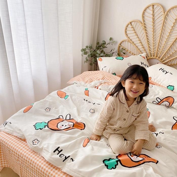 91家纺网 家纺一手货源 找家纺 星期八 2020新款13372全棉四件套 小萝卜兔