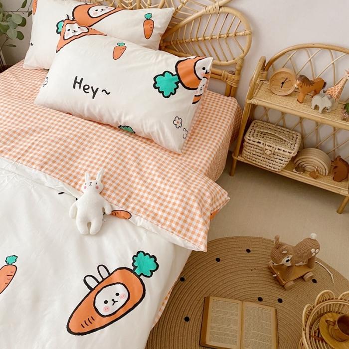 91家纺网 家纺一手货源 找家纺 星期八 2020新款13372全棉四件套 小萝卜兔