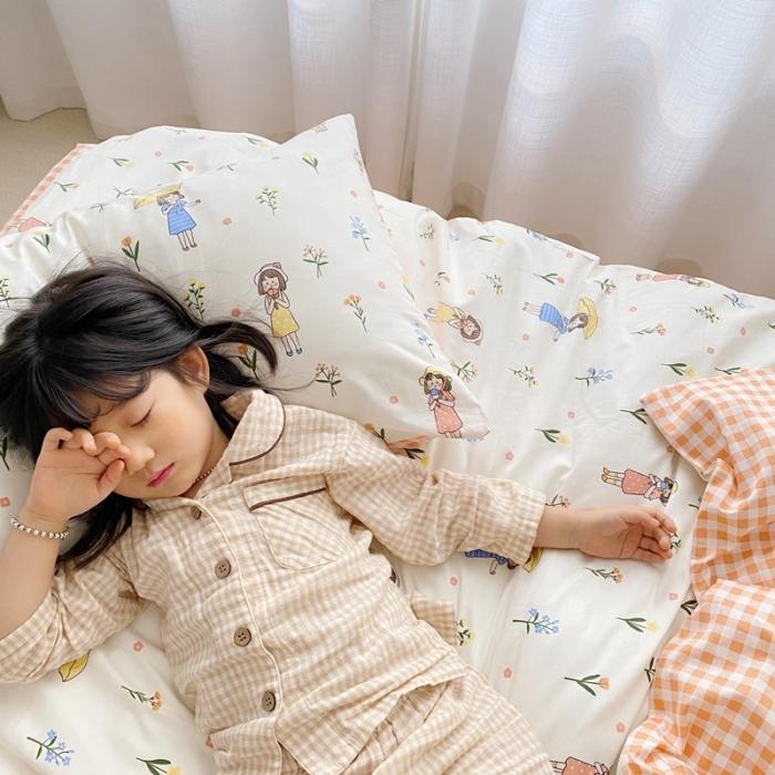 91家纺网 家纺一手货源 找家纺 星期八 2020新款13372全棉四件套 雨伞女孩