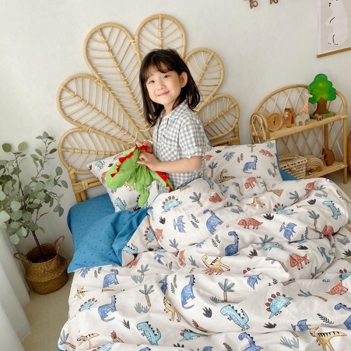 91家纺网 家纺一手货源 找家纺 星期八 2020新款13372全棉四件套 侏罗纪