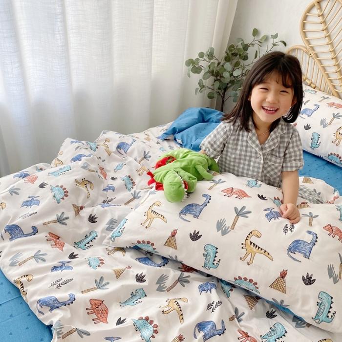 91家纺网 家纺一手货源 找家纺 星期八 2020新款13372全棉四件套 侏罗纪