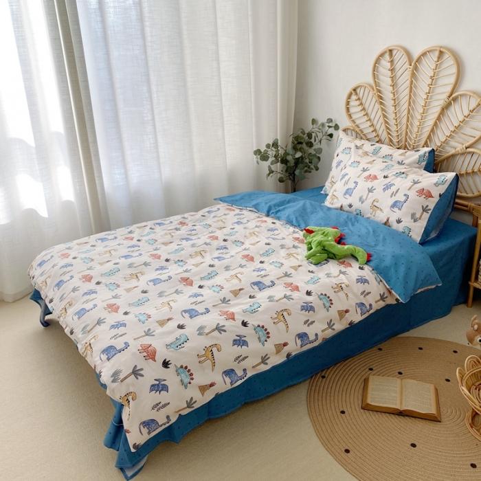 91家纺网 家纺一手货源 找家纺 星期八 2020新款13372全棉四件套 侏罗纪