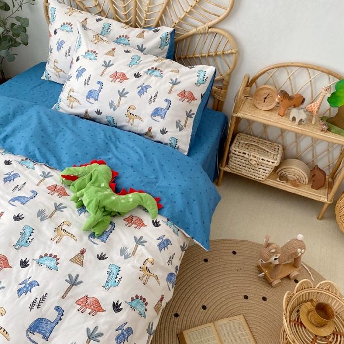 91家纺网 家纺一手货源 找家纺 星期八 2020新款13372全棉四件套 侏罗纪