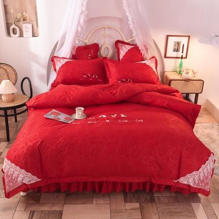 （总）欧冠 2020新款水洗棉公主风四件套