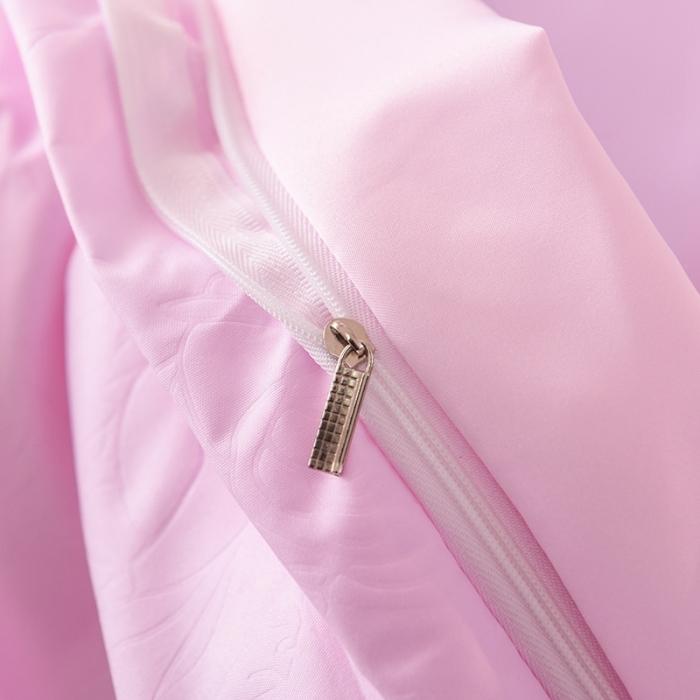 91家纺网 家纺一手货源 找家纺 绒世界 2020新款水洗棉公主风四件套 挚爱-紫粉