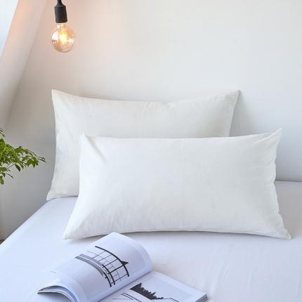 简约纯色全棉水洗棉枕套单件纯棉床罩单人枕巾枕头套