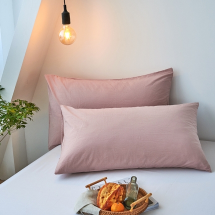 91家纺网 家纺一手货源 找家纺 简约纯色全棉水洗棉枕套单件纯棉床罩单人枕巾枕头套