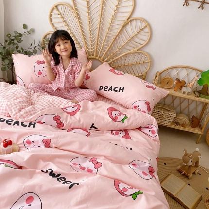 星期八 2020新款13372全棉四件套 蜜桃屁屁