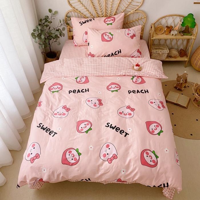 91家纺网 家纺一手货源 找家纺 星期八 2020新款13372全棉四件套 蜜桃屁屁