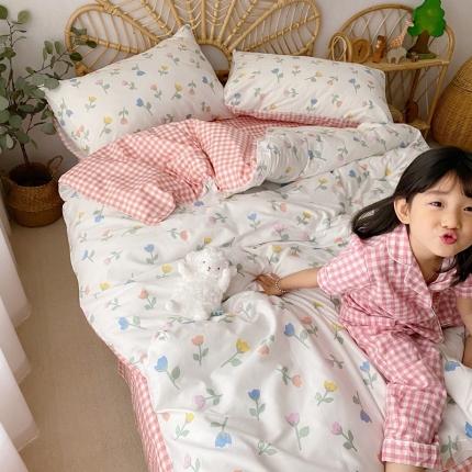星期八 2020新款13372全棉四件套 七彩小花