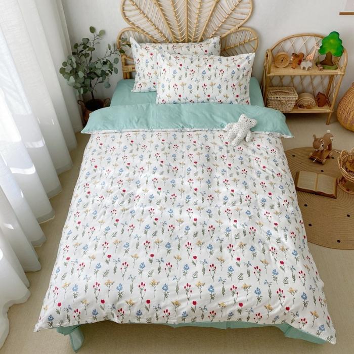 91家纺网 家纺一手货源 找家纺 星期八 2020新款13372全棉四件套 清新花语