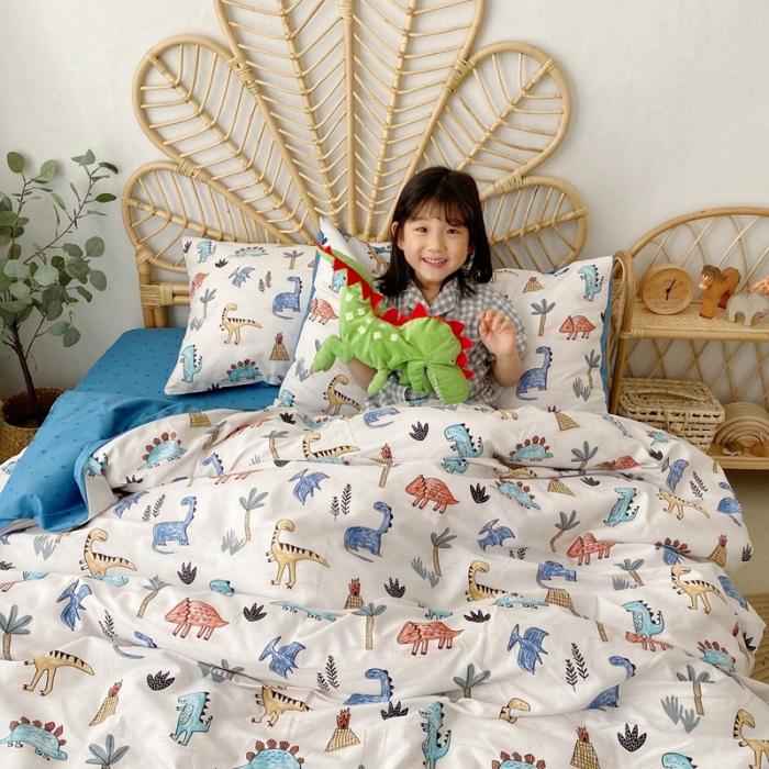 91家纺网 家纺一手货源 找家纺 星期八 2020新款13372全棉四件套 侏罗纪