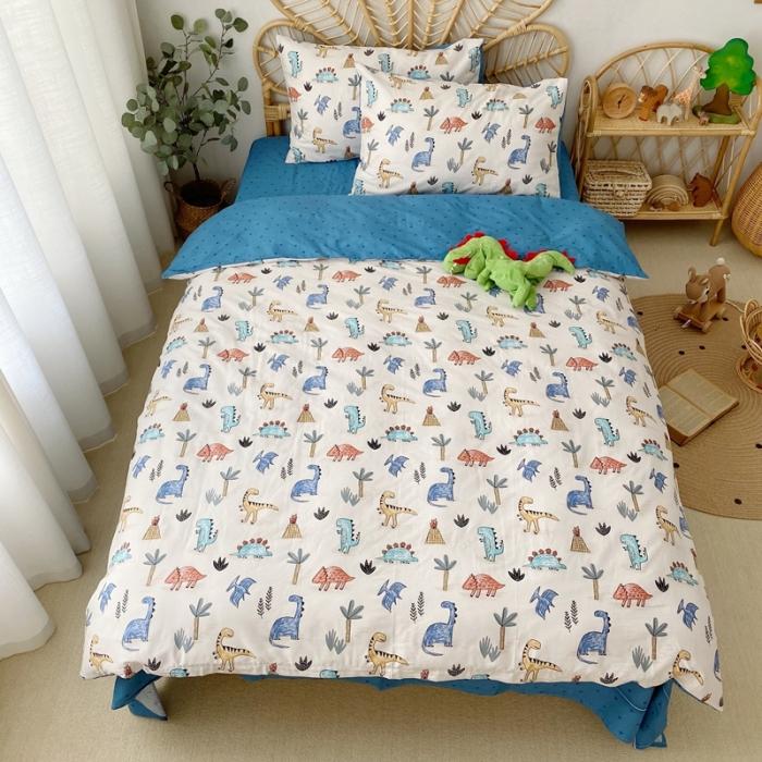 91家纺网 家纺一手货源 找家纺 星期八 2020新款13372全棉四件套 侏罗纪